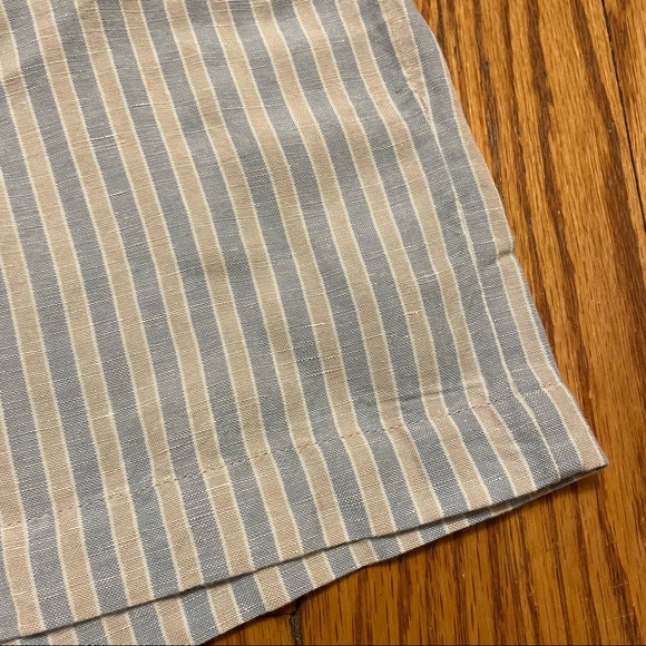 Light Blue and Tan Striped Shorts - Picture 3 of 7